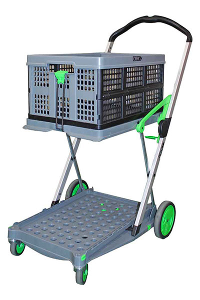 予約販売品 楽天市場 ショッピングカート クルーズカート S 55 ドイツ製 ２段の折りたたみ式台車ショッピングカート カート キャリー 折りたたみ 4輪 軽量 清掃 収納 配達 医療 オフィス デザイン おしゃれ 海外 輸入 おしゃれ文具専門店イー オフィス 国際