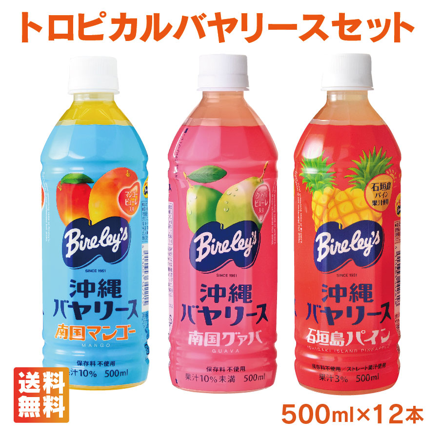 楽天市場】沖縄バヤリース グァバ 500ml×12本 果汁10％ フルーツ ピューレ ドリンク ジュース お土産 ペットボトル 沖縄限定 送料無料 :  沖縄お土産通販！オキコ沖縄土産店