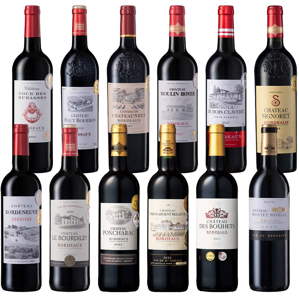 楽天市場】シャンパン含むフランスボルドー金賞赤ワイン 6本セット