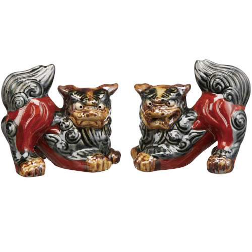 楽天市場 沖縄土産 琉球焼 中城窯 シーサー 赤 沖縄 お土産 手作りガラスシーサー 玄関 置物 雑貨 Jtb 世界のおみやげ屋さん