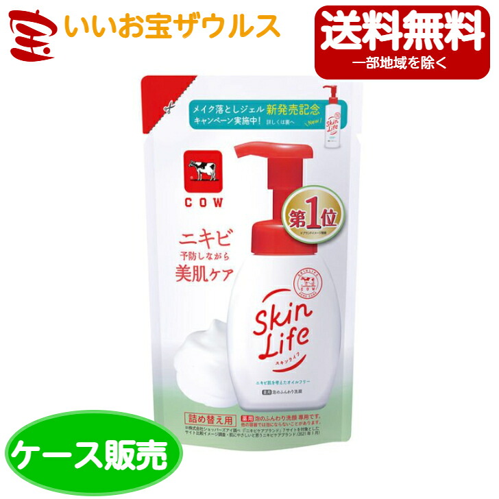 市乳石ケン 人はだ生命現象 薬用泡のふんわり洗顔 詰替用 140ml×24袋[入れもの売りわたす・製造業者段ボール・まとめ買い]貨物輸送無料(構成要素一画除く)