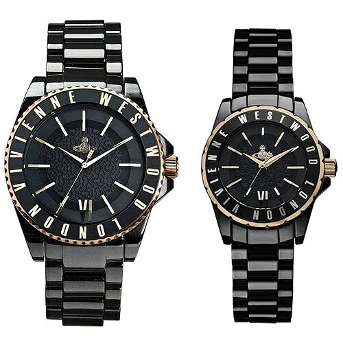 ヴィヴィアン 酉の方角木材 vivienne westwood ウオッチ ペアウォッチ 黒いこと ゴールド 陶器 VV048GDBKVV088RSBK【並行輸入品】