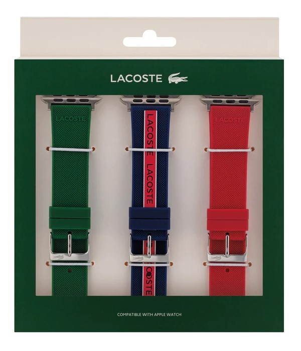 LACOSTE アップルウォッチ ラバー 交換バンド 3点セット 42mm(series1～3) 44mm 45mm 46mm 49mm 2070022 Apple Watch【並行輸入品】