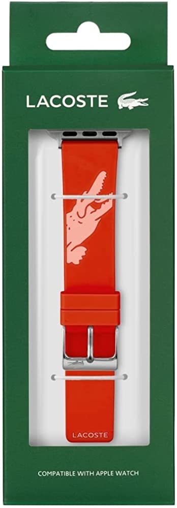 LACOSTE ★ アップルウォッチ ラバー 38mm 40mm 41mm 42mm(Series10・11のみ) レッド 2050020 Apple Watch 並行輸入品