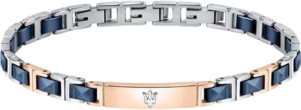 マセラティ Maserati 成人男性用 腕輪-JM420ATI05 22コマーシャル 青色陶器 [並行輸入品] メンズジュエリー・アクセサリー-ブレスレット