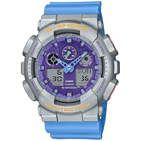 腕時計 カシオ Casio Men's Watch G-SHOCK GA-100EU-8A2 アナデジ【並行輸入品】|王様舶来館
