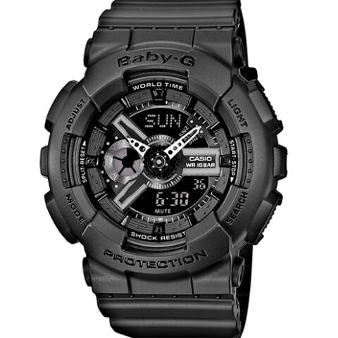 CASIO カシオ Baby-G レディース BA-110BC-1A 黒いこと 外国で模範例 ウォッチ 並行輸入品 レディース腕時計-腕時計