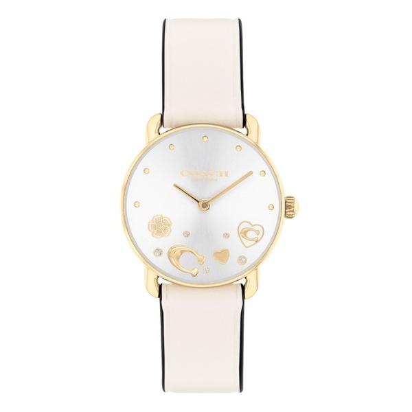 COACH レディース アナログ レザー バンド 14504305 腕時計 アイボリー [並行輸入品]｜王様舶来館