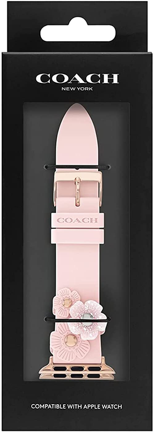 【アウトレット品　訳あり商品　お値引き 値下げ】COACH コーチ アップルウォッチ ラバー 交換バンド 38mm 40mm 41mm 42mm(Series10・11のみ) ピンク 送料無料 14700053 Apple Watch【並行輸入品】