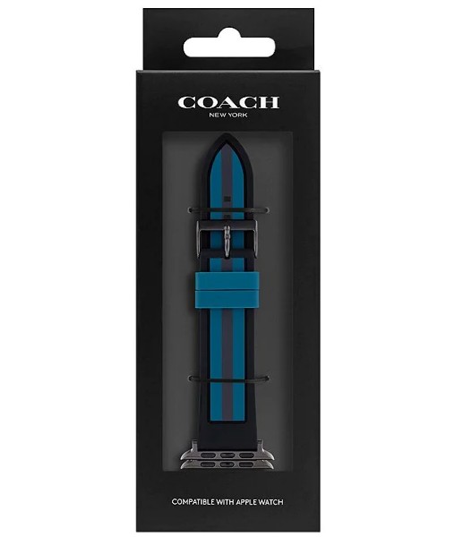 COACH コーチ アップルウォッチ ラバー 交換バンド 42mm 44mm 45mm 46mm 49mm ブラック ブルー 送料無料 14700058 Apple Watch【並行輸入品】