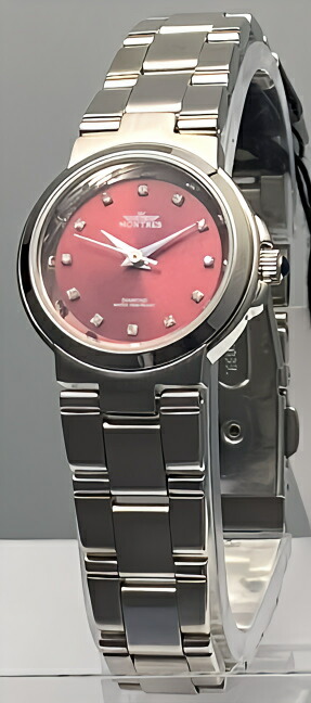 MONTRES モントレス 5176 天然ダイヤ  レッド レディース