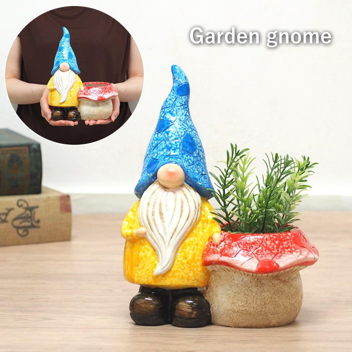 楽天市場】【あす楽】 ノーム 置物 小人 【ガーデンノーム ポット