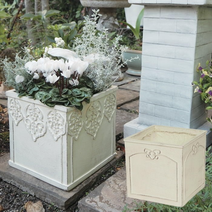 楽天市場】【あす楽】 プランター おしゃれ 丸型 深型 深め 観葉植物