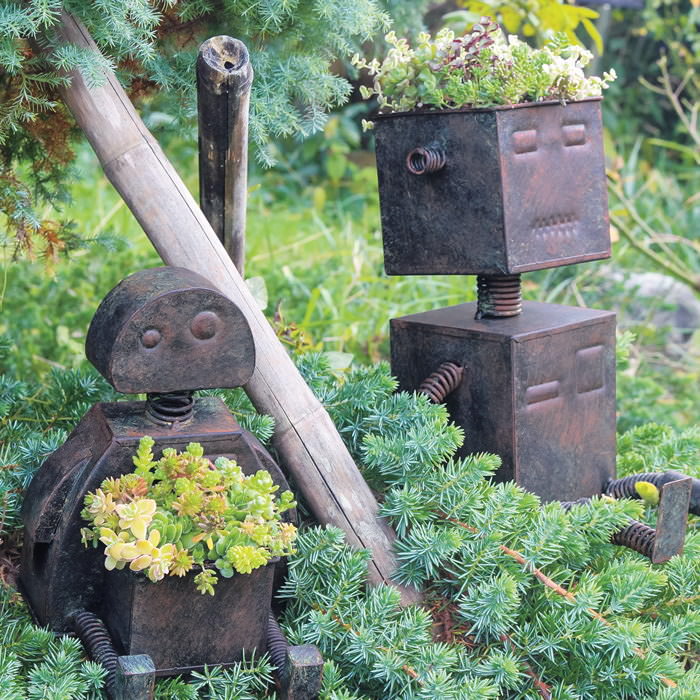 楽天市場】【あす楽】 プランター メタルロボパックマンS 4497 村田屋