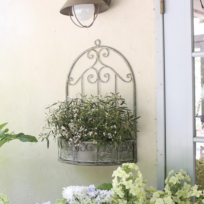 楽天市場】プランター 壁掛け おしゃれ アイアン フラワーラック