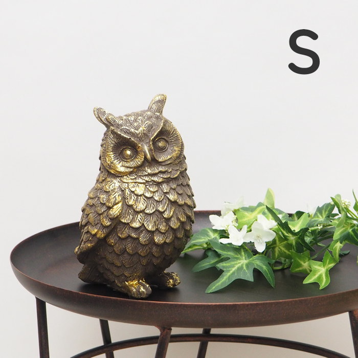 楽天市場】【あす楽】 置物 ゴールドオウルS 2034 村田屋産業 おしゃれ