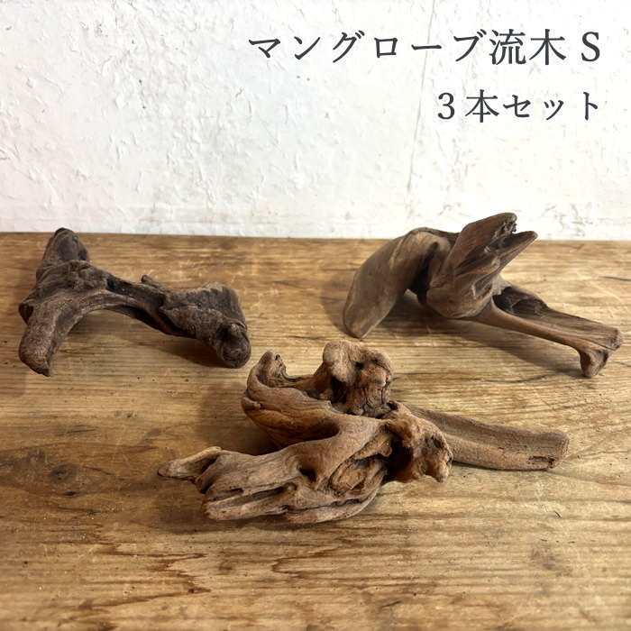 レトロ！流木置物　飾り 楽天市場】【あす楽】 流木 【おまかせ3本セット マングローブ