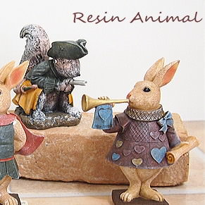 楽天市場 即出荷 レジン リススナイパー 置物 リス かわいい ウサギ ラビット オブジェ アニマル 動物 フィギュア オブジェ オーナメント ガーデン インテリア アンティーク うさぎの置物 兎 レジン 雑貨 飾り 装飾 デコレーション 3310 ネコポス便不可 あす楽