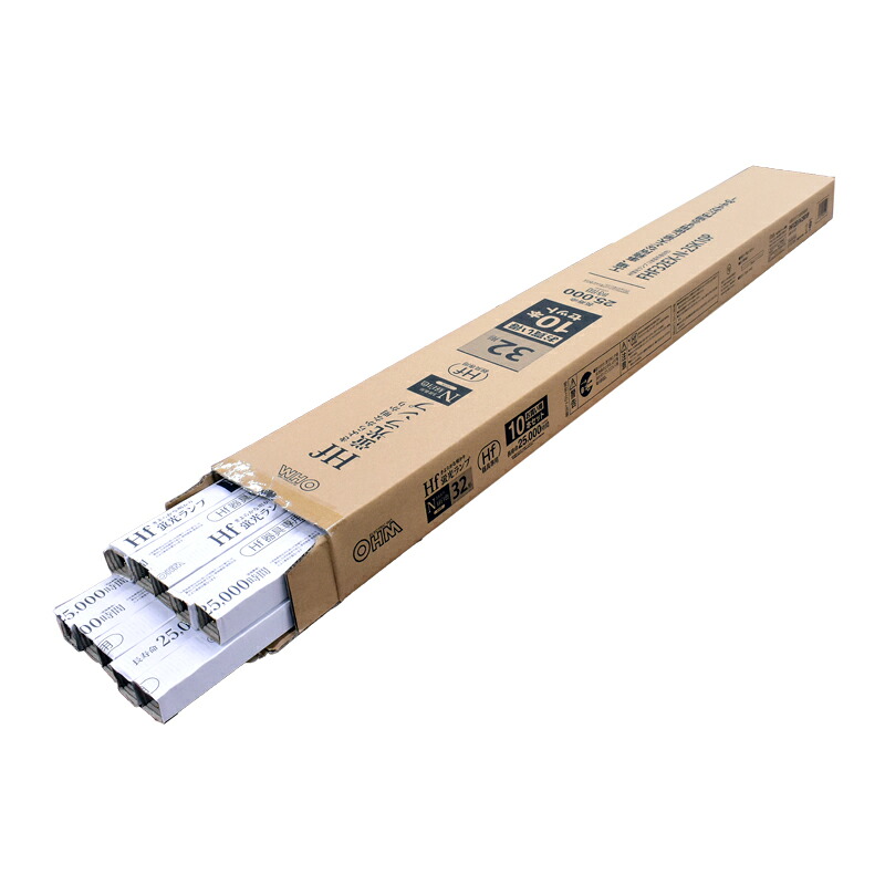 【10本セット】オーム電機 蛍光灯 直管 Hf器具専用 長寿命 32W 3波長形 昼白色 10本セット 定格寿命 25000時間 蛍光管 蛍光ランプ｜オーム電機 FHF32EX-N-25K10P 06-4521