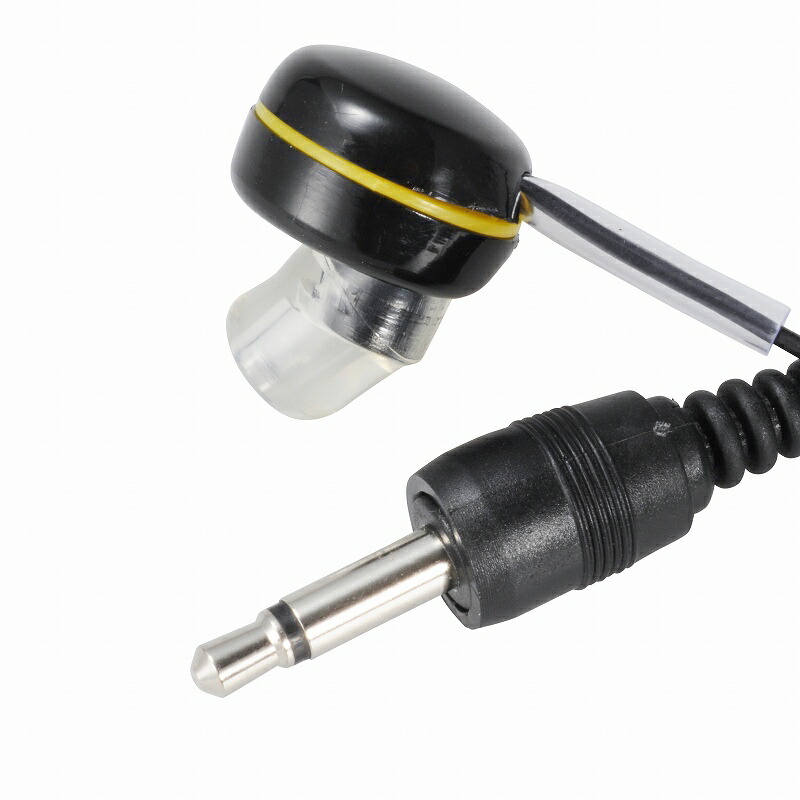 テレビ、ラジオにつかえるイヤホン MTV-Y3 コードの長さ3m ３.５mmプラグ モノラル まとめ買い 病院,施設などの配布用に (ブラッ ポータブルオーディオ ブラック テレビ、ラジオにつかえるイヤホン MTV