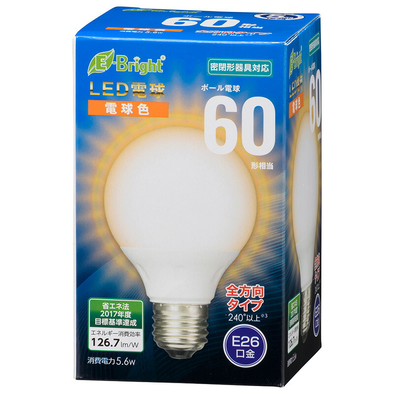 ELPA LED電球 G95ボール電球形 40W形相当 E26口金 電球色相当 LDG5L-G-G201 oyj0otl Amazon | ELPA LED電球 G95ボール電球形 40W形相当 口金直径26mm