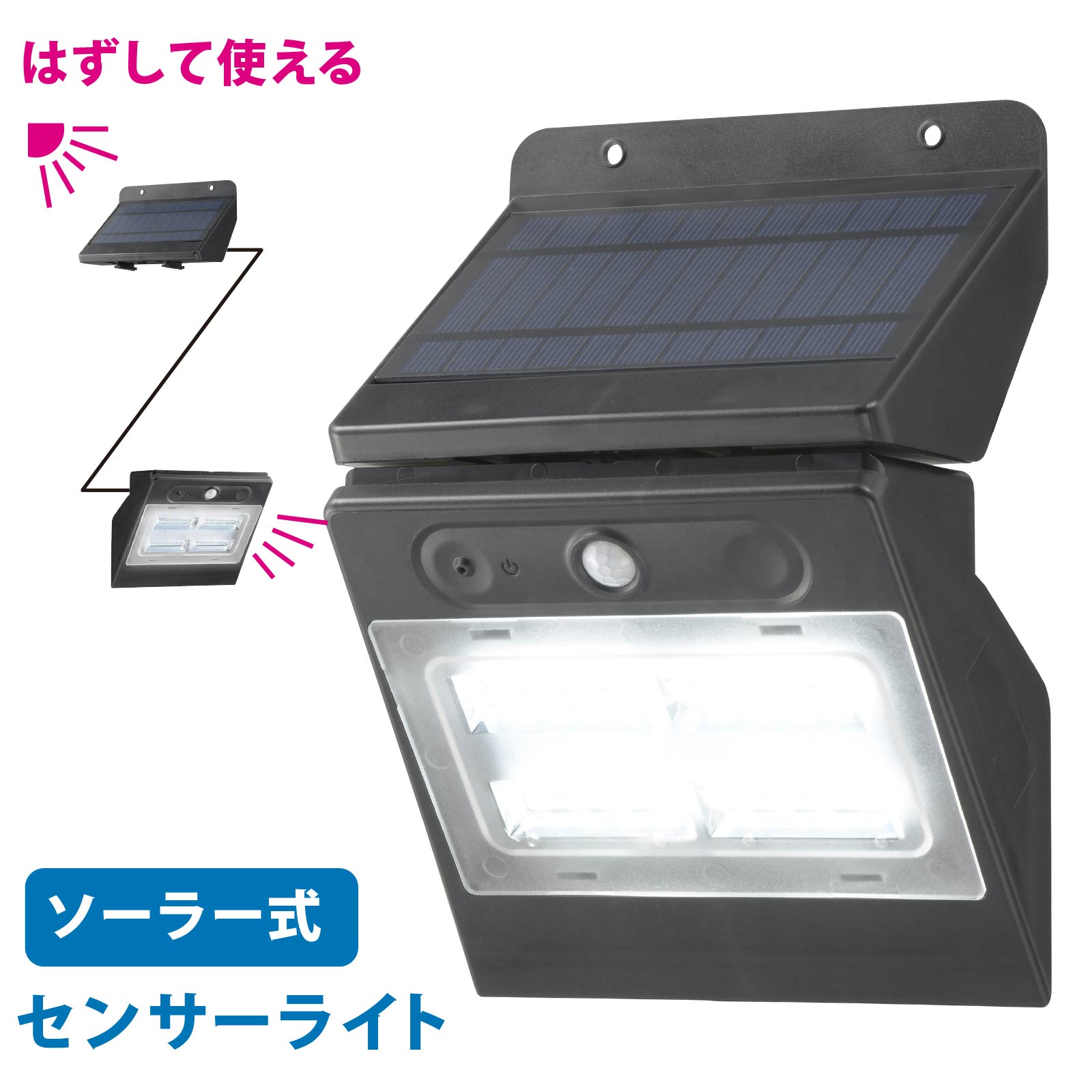 オーム電機 LEDセンサーライト 電池式 NIT-BLA6J300-WN 気質アップ