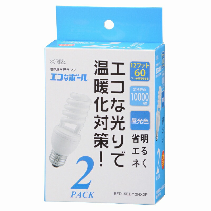 楽天市場】オーム(OHM) エコデンキュウ 電球形蛍光灯 電球型蛍光灯
