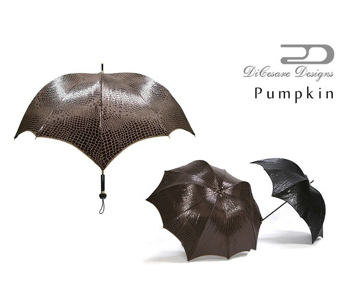 DiCesare Designs ディチェザレ ひな形 PUMPKIN コウモリ傘 CROCODILE JACQUARD 傘 コウモリ傘 かさ カサ レディース ユニ一発やる メンズ ブランド名 御洒落 オシャレ セレブ 御前上等