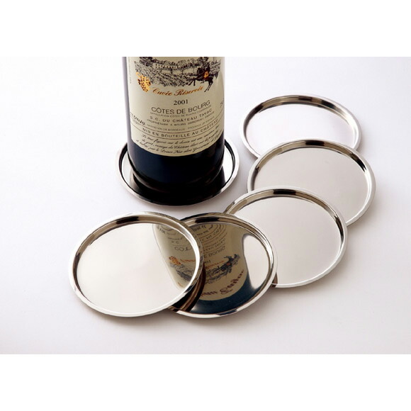 楽天市場 Wine ステンレス ボトルコースター 6枚セット ガラス製 ワイン キッチン用品 雑貨 エプロン コースター グローバル Global オシャレ キャンティ ボトルコースター ワインボトル用コースター ステンレス プリズム