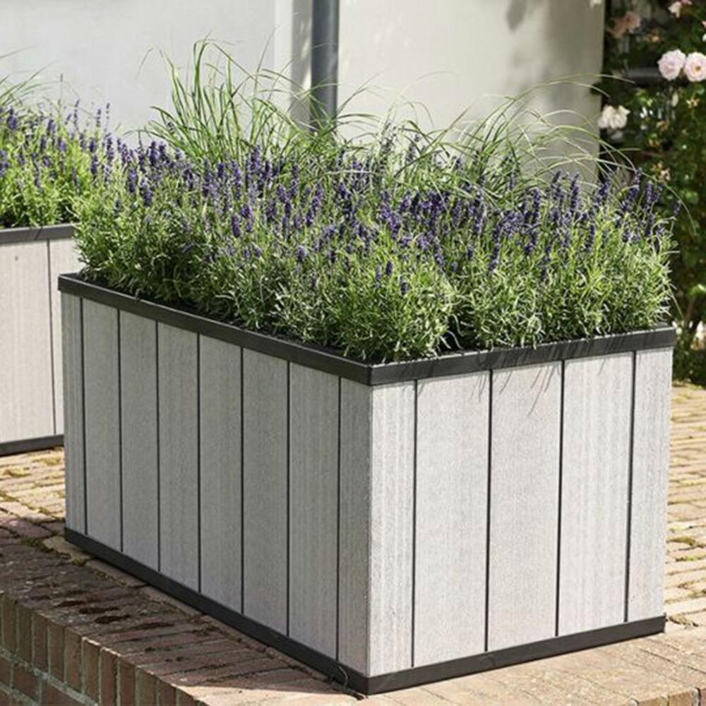 おしゃれ スクエアプランター M プランター 鉢植え 植木鉢 プランター 樹脂製 プラスチック 金属 家庭菜園 おしゃれ 海外風 便利 庭 ベランダ バルコニー キャスター付 ガーデニング ガレージ オンラインストア限定 Prprime Cl