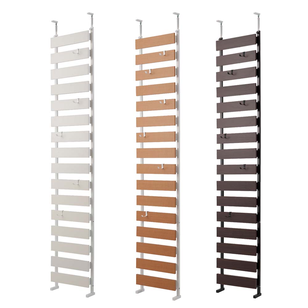 日本製 立体ラック 突っ張り つっぱり 幅80cm ジョイントパネルタイプ ダークブラウン リビング リビング収納 おしゃれ シンプル 代引不可 突っ張り 立体ラダーラック 幅80cm 通常タイプ 収納 日本製