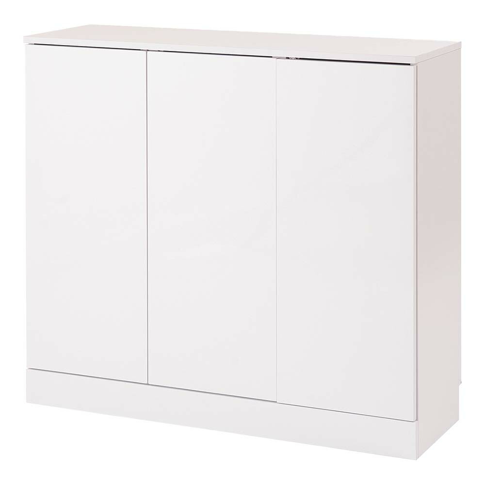 木製 電話台 幅90cm 薄型 スリム 白 奥行30cm 収納家具 キッチン収納 Fax台 カウンター下 扉幅90 ダイニング ファックス台 リビング 開き扉 省スペース コンパクト キッチン 板戸 シンプル キッチンfncシリーズ カウンター下収納 扉幅90 ホワイト キャビネット