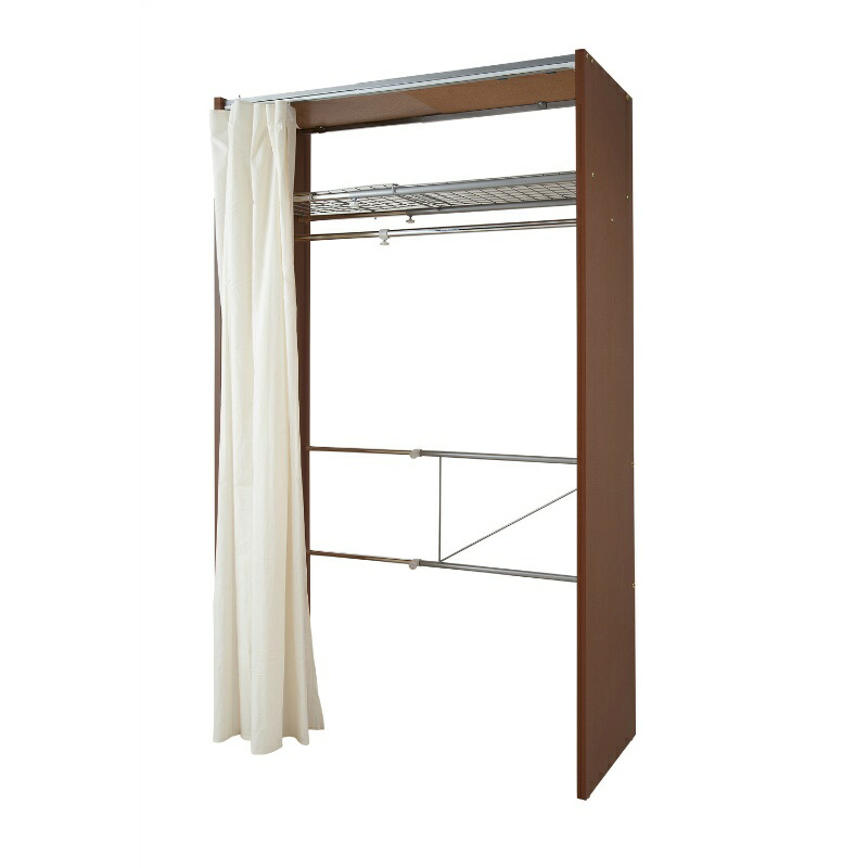 即発送可能 楽天市場 日本製 カーテン付きクロ ゼットロッカー上棚付 スモールタイプ ハンガーラック クローゼットハンガー 衣類収納 パイプハンガー 衣類ハンガー 衣装掛け 衣装収納 クローゼット クローゼットロッカー ワードローブ 上棚付き 収納棚付き