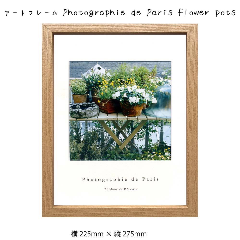 アートフレーム Photographie Flower Paris De Pots おしゃれ かわいい ギフト パネル フレーム プレゼント ポスター 出産祝 壁掛け 壁飾り 新品 模様替え 横225mm 縦275mm 結婚式 絵画 記念 額縁 飾る 楽天ランキング1位 De