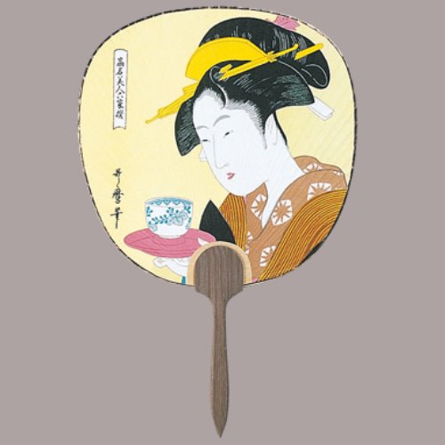 7078円 【時間指定不可】 杉柄 都うちわ 歌麿 お茶美人 まとめ買い10本