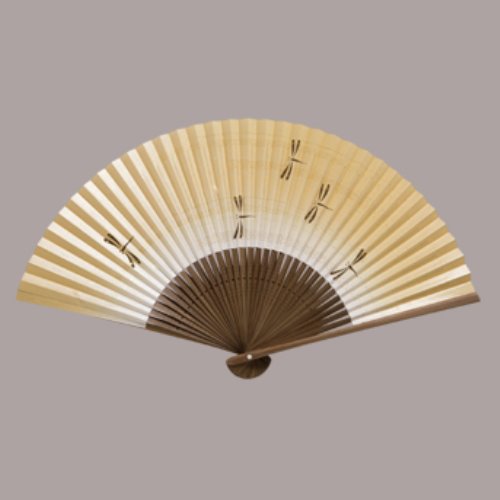 高級絵付扇子(紳士用） パール地　トンボ まとめ買い5本｜カレンダー販売のいい暦店 9,535円