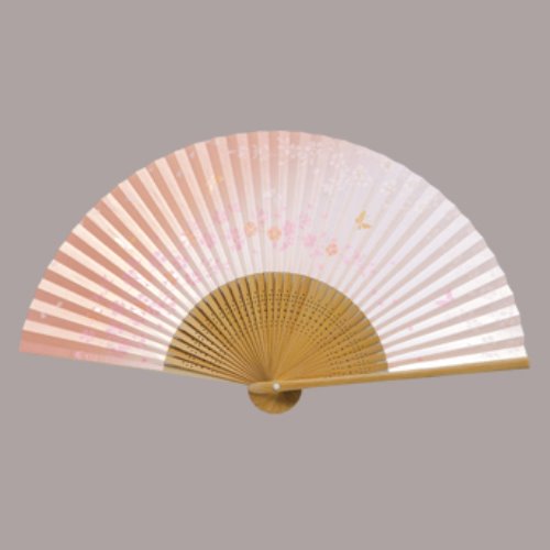高級絵付扇子(紳士用） 桜に蝶 まとめ買い5本｜カレンダー販売のいい暦店 8,588円