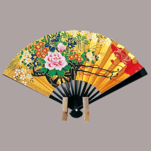 Decoration Folding Fan Ground Strewn With Gold Dust Decoration Folding Fan Gold Leaf Black Base Bone Delicateness Bulk Buying Ten