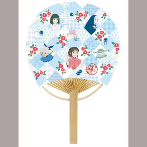 人となり竹うちわ豆だより 千と千尋の神隠し（菱紋） まとめ買い30本