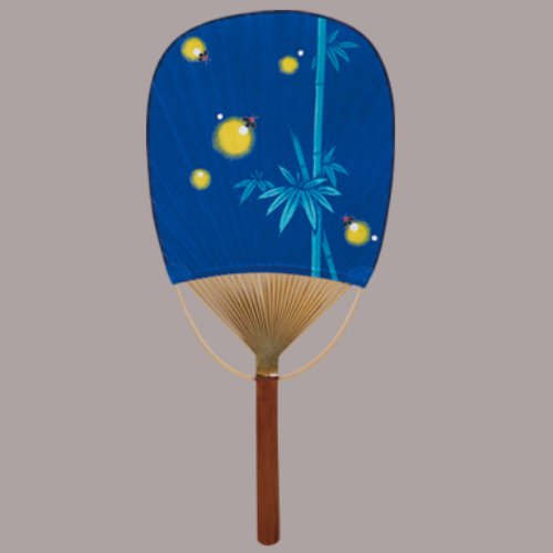 バンブー 小判枠うちわ 紺地 ホタル まとめ買い30編 Infinita Com Co