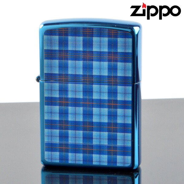 zippo ライター ジッポライター ＃200 CHECK&CHECK フルカラープリント イオンブルー ch-ib (10020079) ジッポーライター 【新品・正規品・送料無料】 ギフト