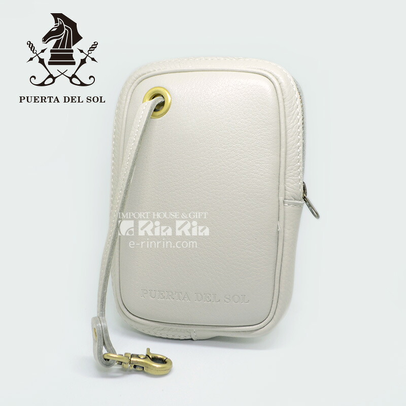 プエルタ デルソル 15pu0002 マルチケースGray 牛革 日本製 【新品・正規品・送料無料】 ギフト