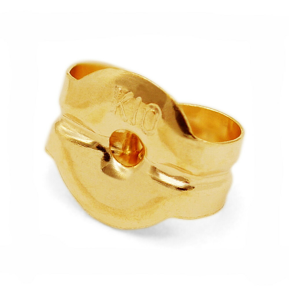 楽天市場】K10/K18 地金ピアスキャッチ 1ペア 両耳分 ゴールド