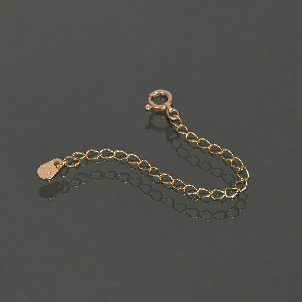 ネックレス用の延長アジャスター 18金 ピンクゴールド 荒喜平（ドロップ） 幅2.1mm 長さ7cm｜鎖 K18PG k18 18k 貴金属 ジュエリー レディース メンズ 13,105円
