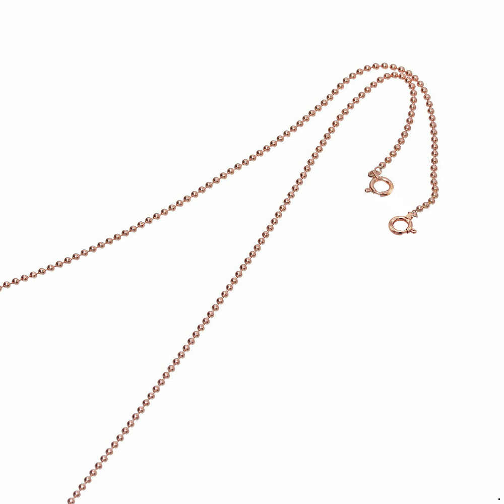 マスクチェーン 18金 ピンクゴールド ボールチェーン 幅1.5mm 長さ70cm｜鎖 K18PG k18 18k 貴金属 ジュエリー レディース メンズ｜ジュエリー＆ネックレス RUBBY