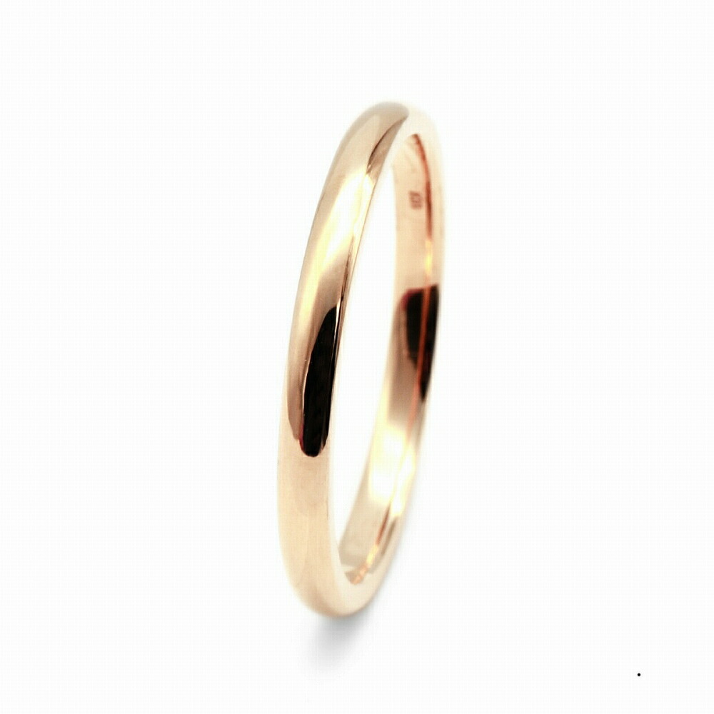指輪 18金 ピンクゴールド 甲丸リング 幅2.0mm ピンキーリングもございます 地金リング｜K18PG k18 18k 貴金属 ジュエリー レディース メンズ｜ジュエリー＆ネックレス RUBBY 49,314円