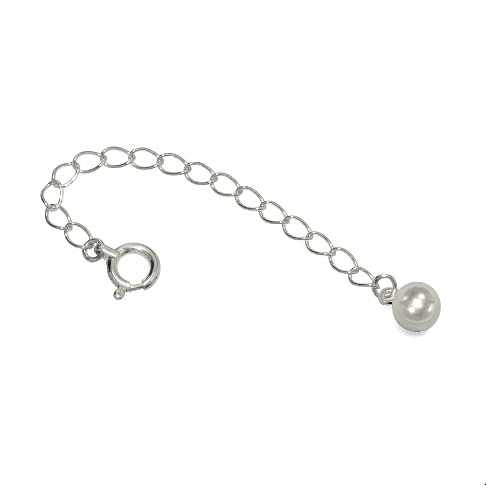 ネックレス用の延長アジャスター 18金 ホワイトゴールド 荒喜平（ボール） 幅2.1mm 長さ5cm/7cm/10cm｜鎖 K18WG k18 18k 貴金属 ジュエリー レディース メンズ｜ジュエリー＆ネックレス RUBBY