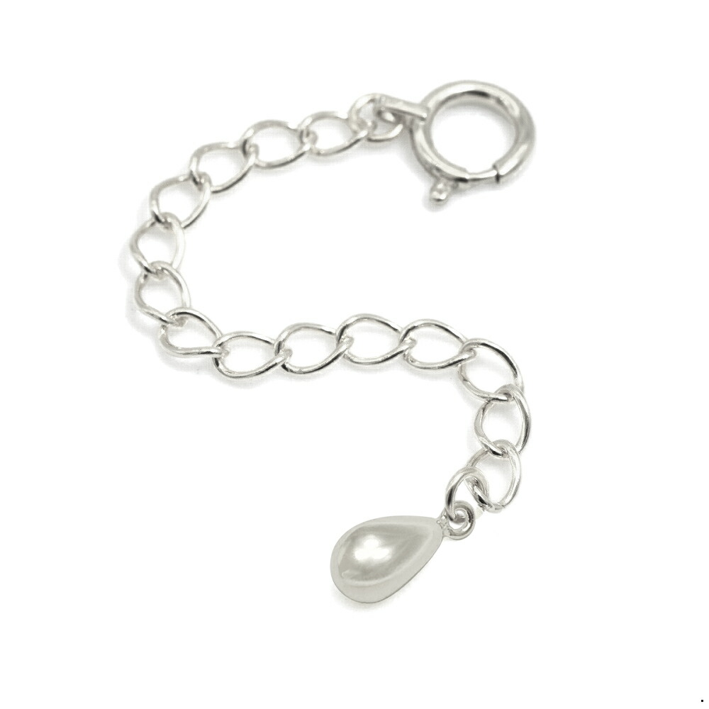 ネックレス用の延長アジャスター 18金 ホワイトゴールド 荒喜平（ティアドロップ） 幅2.6mm 長さ5cm/7cm/10cm｜鎖 K18WG k18 18k 貴金属 ジュエリー レディース メンズ 20,232円