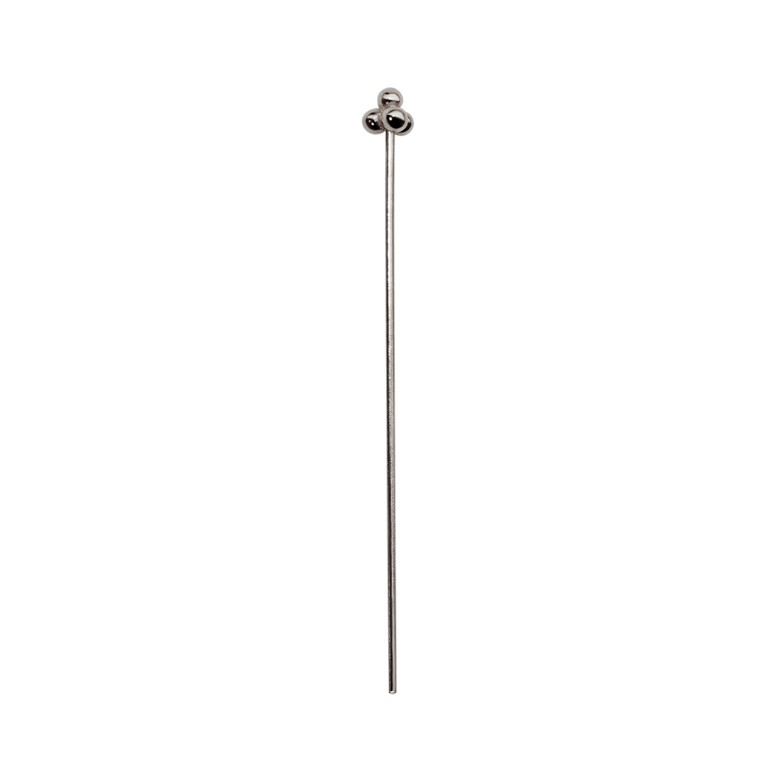 【1個売り】 ピンパーツ 18金 ホワイトゴールド 4玉丸ピン 線径0.5mm 長さ30.0mm ぴん 線材｜手芸用品 金具 飾り パーツ 部品 K18WG k18 18k 貴金属
