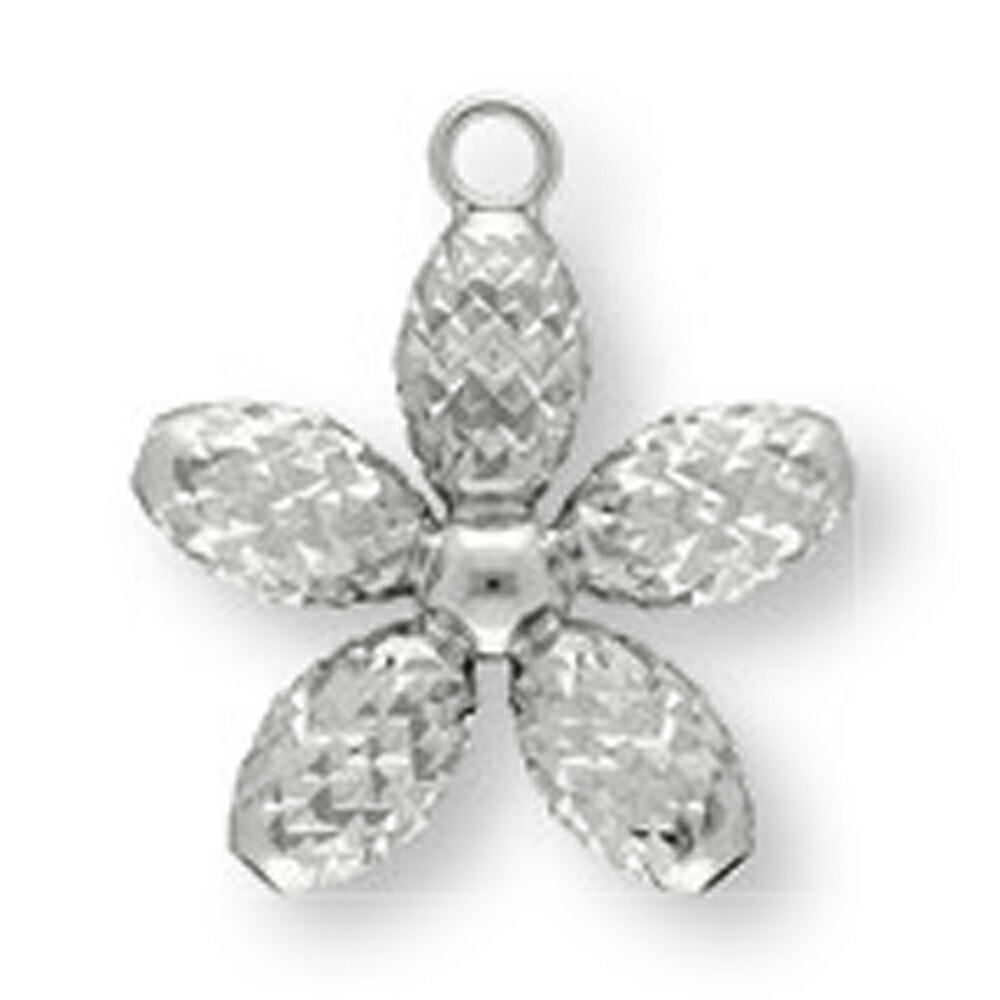 【1個売り】 惹きつける部分品 18金 白いことゴールド 桜型惹きつける とり捨てるどんぶり鉢5個組みあわせ青写真 縦13.0粍 横11.0粍 桜 花 御花｜手芸備品 金具 飾りつけ 部分品 部分品 K18WG k18 18k 貴金属